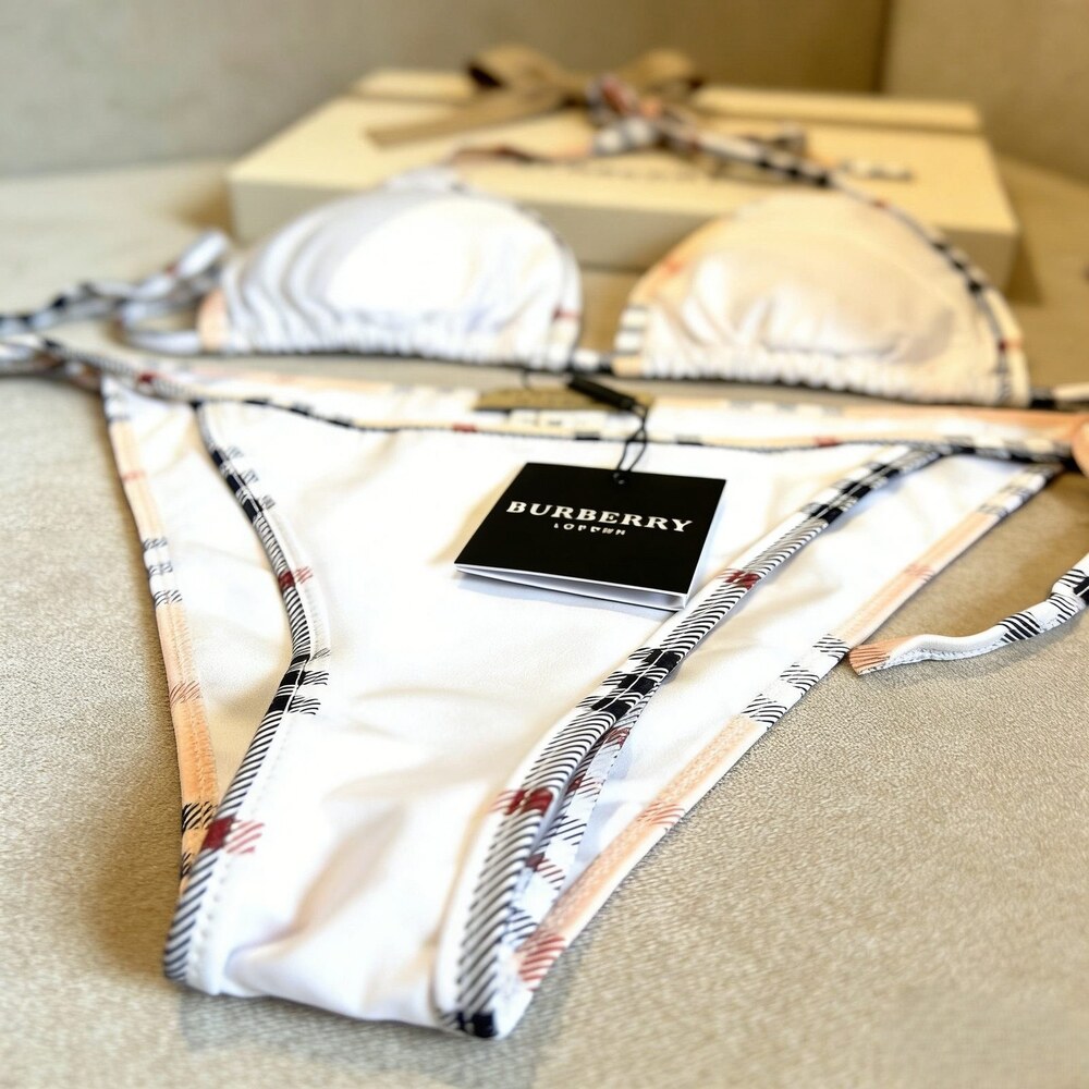 Burberry Check Trim Bikini in Swimwear - Picture 5 of 6